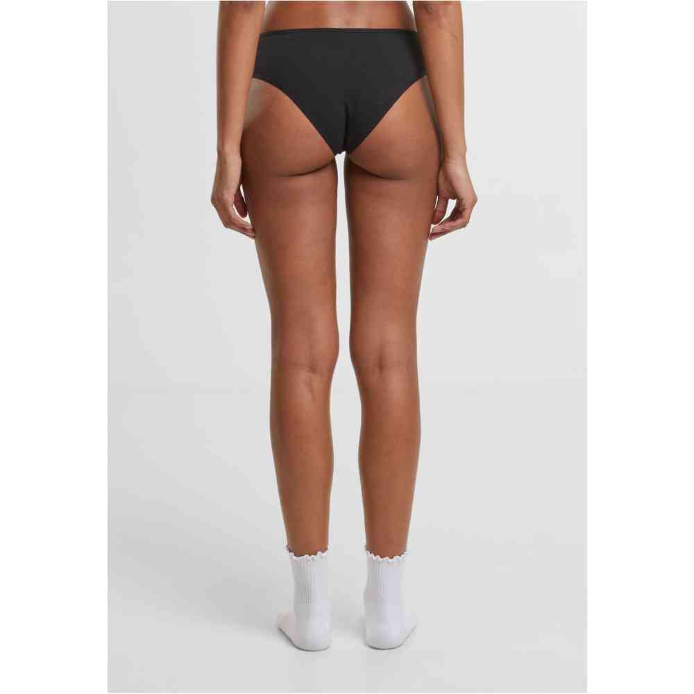 Urban Classics - Basic Cotton Brazilian 5-Pack Culotte set - Noir
